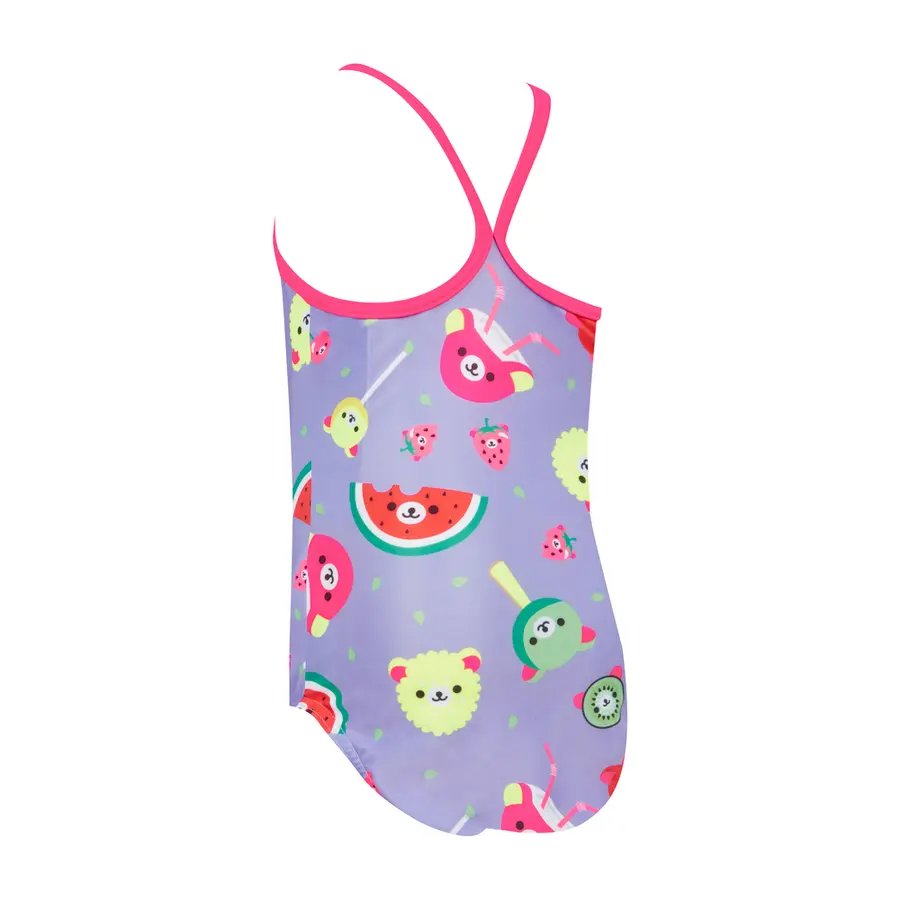 Teddy Fruits Tex Back Baddräkt 92cm Zoggs | Lila/Flerfärgad| Ecolast 
