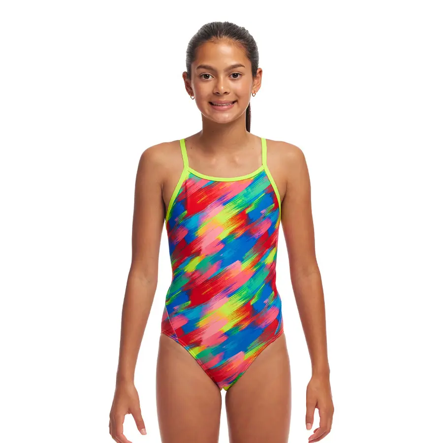 Stroked Baddräkt jr 152cm Funkita | Diamond Back One Piece 
