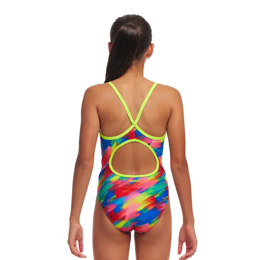 Stroked Baddräkt jr 152cm Funkita | Diamond Back One Piece 