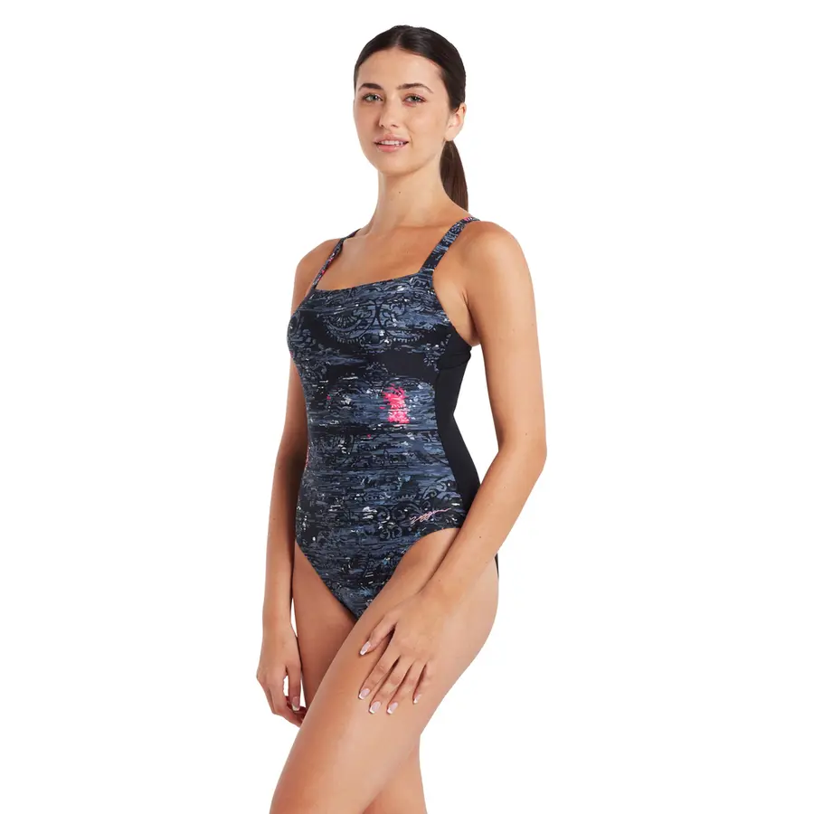 Dusk Adjustable Classicback Baddräkt 38 Zoggs | Svart/Flerfärgad | Ecolast+ 