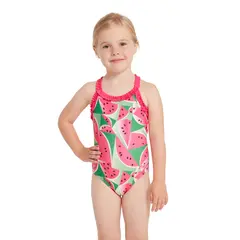 Watermelon Ruffle Crossback 104cm Zoggs | Rosa/Gr&#246;n | Ecolast