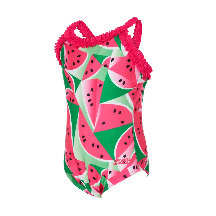 Watermelon Ruffle Crossback 104cm Zoggs | Rosa/Grön | Ecolast 