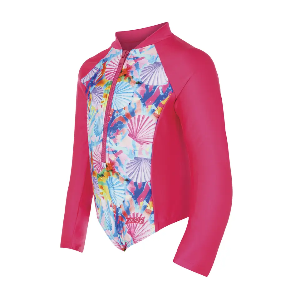 Crazy Clams Paddle Suit Baddräkt 92cm Zoggs | Rosa/Flerfärgad | Ecolast 
