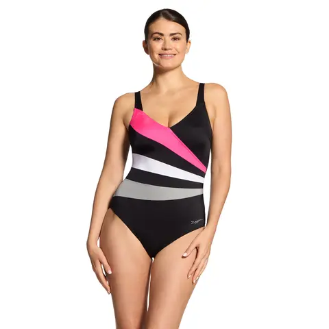 Safari Leaf Wrap Panel Baddr&#228;kt Zoggs | Svart/Flerf&#228;rgad | Ecolast