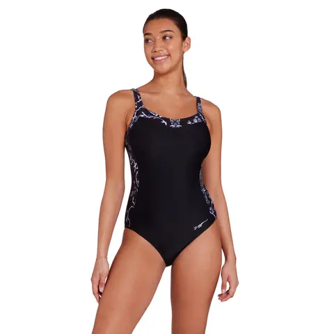 Classique Ankor Clipback Baddr&#228;kt Zoggs | Svart/Flerf&#228;rgad | Ecolast