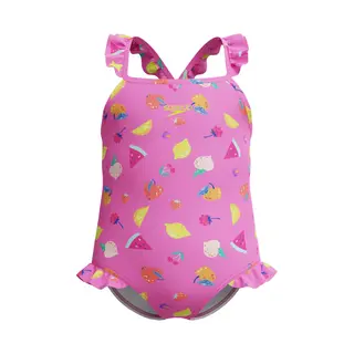 Frill Thinstrap Baddräkt jr Speedo | Rosa | Enduraflex