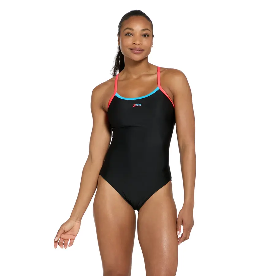 Wake Cannon Strikeback Baddräkt EU34 Zoggs | Svart/Blå/Rosa | Ecolast 