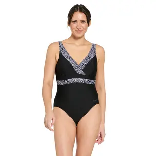 Opulence Square Back Baddräkt Zoggs | Svart/Vit | Ecolast