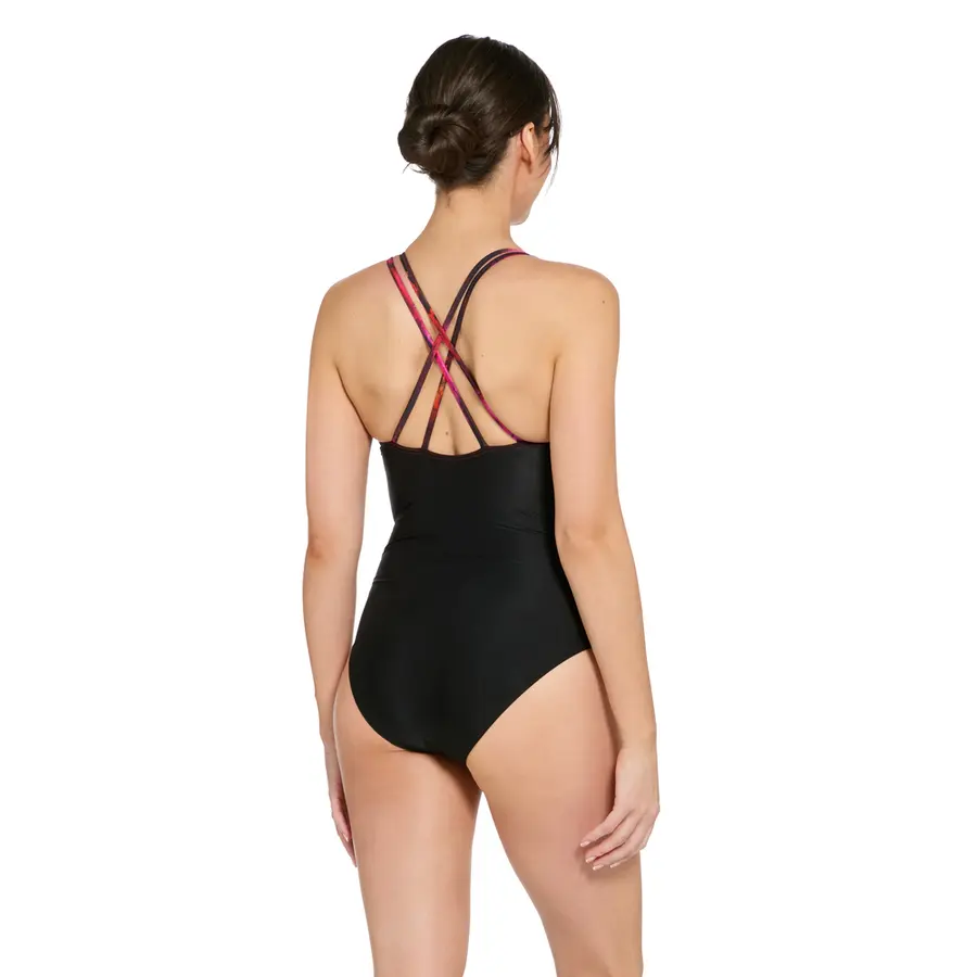 Inferno Panel Crossback Baddräkt EU34 Zoggs | Svart/Flerfärgad | Ecolast 