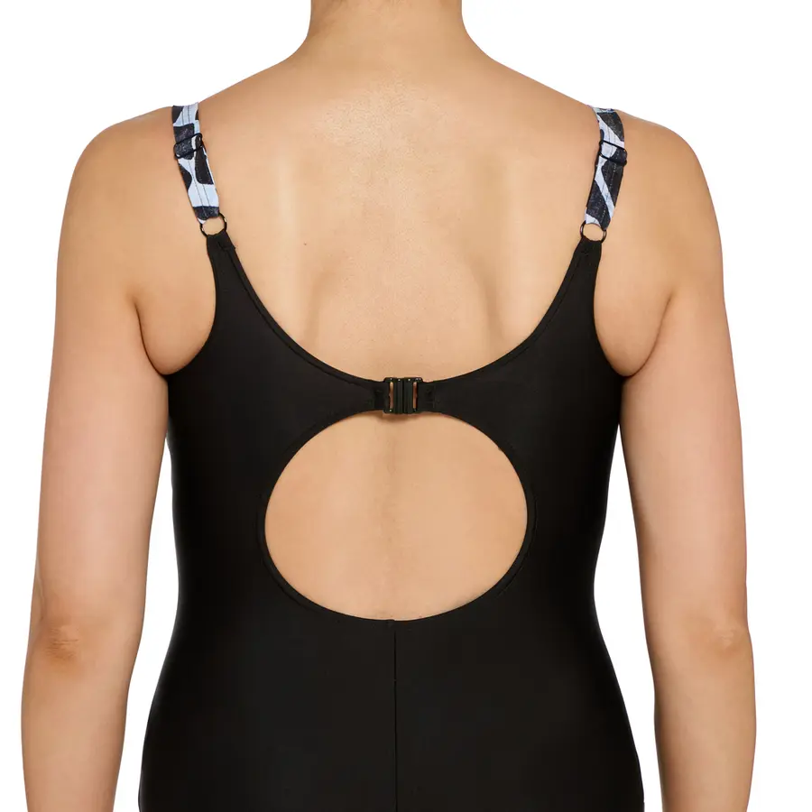 Moonstone Ankor Clipback Baddräkt EU36 Zoggs | Svart/Flerfärgad | Ecolast 