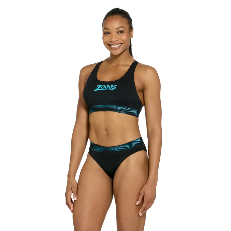 Extender Actionback Bikini EU42 Zoggs | Svart/Blå| Ecolast+ 