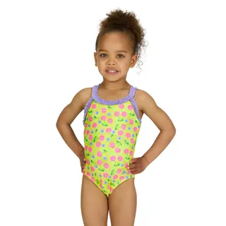 Cherries Ruffle Crossback Baddräkt Zoggs | Gul/Flerfärgad | Ecolast