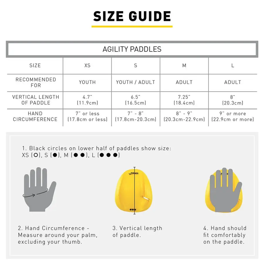 Finis Agility Paddles M Paddlar utan rem | Teknikpaddlar 