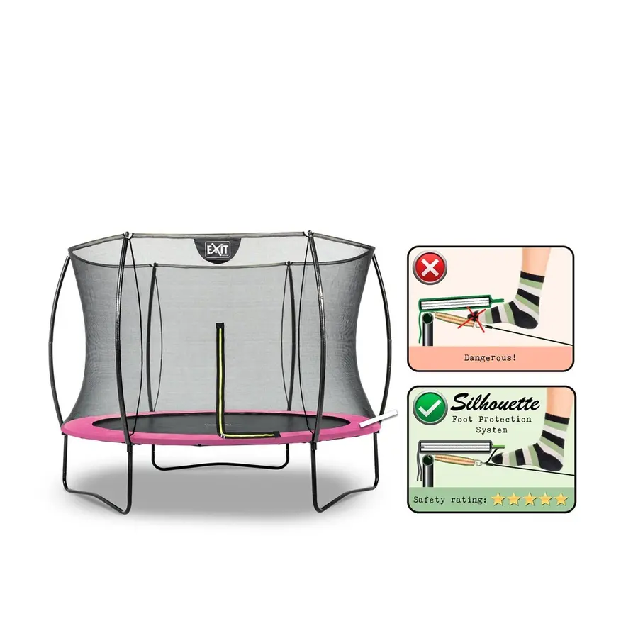 EXIT Silhouette studsmatta 366 cm | Säkerhetsnät | Rosa 