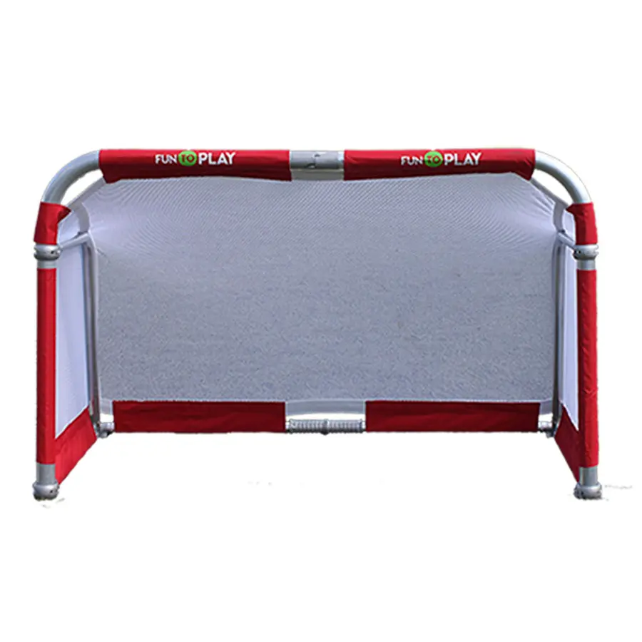 Minimål FunToPlay| 120x75x65 cm | Röd Ihopfällbart mål | 3 mot 3 | Smålagsspel 