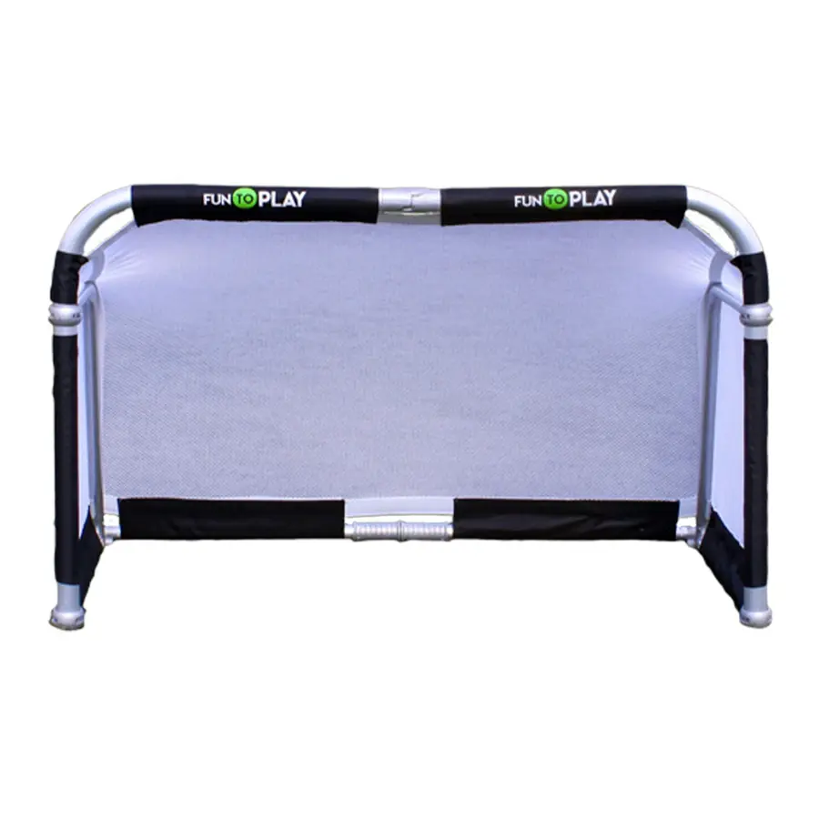 Minimål FunToPlay| 120x75x65 cm | Svart Ihopfällbart mål | 3 mot 3 | Smålagsspel 