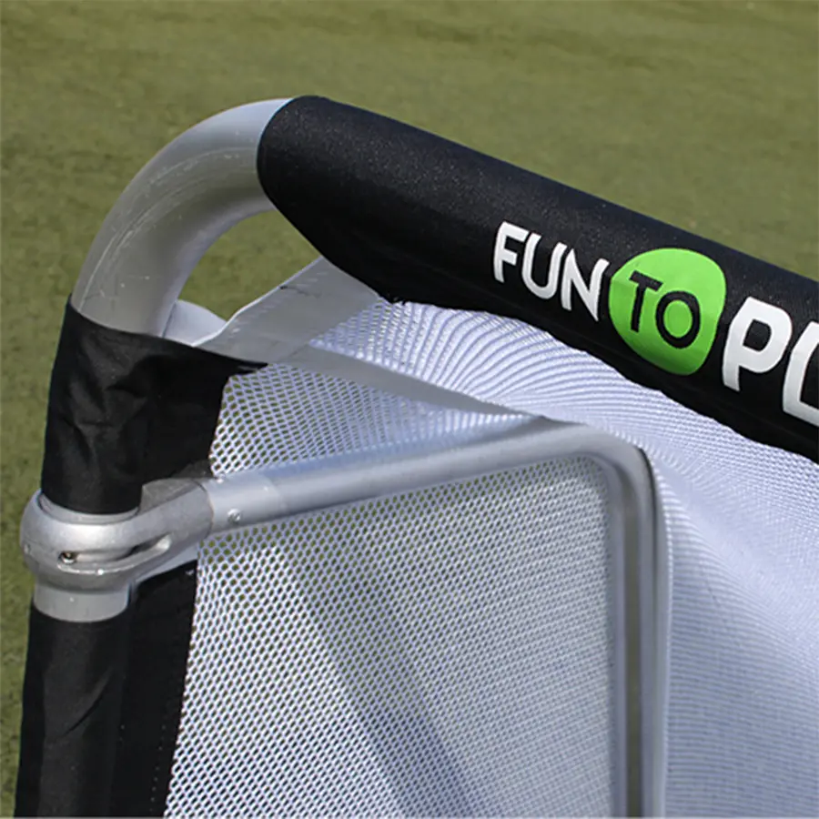 Minimål FunToPlay| 120x75x65 cm | Svart Ihopfällbart mål | 3 mot 3 | Smålagsspel 