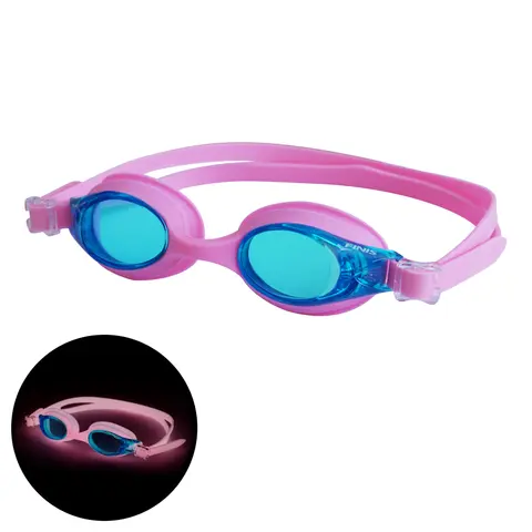 FlowGlow Svømmebrille barn og junior FINIS 4-12 år | Rosa | Lyser i mørket