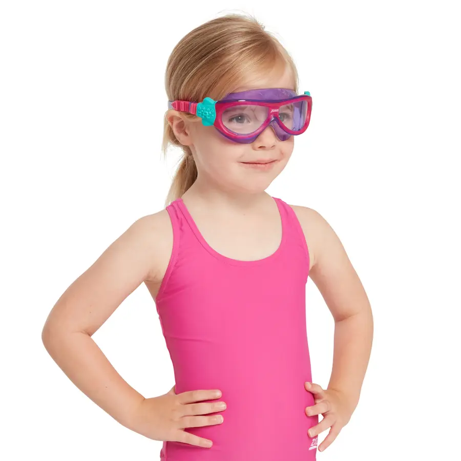 Phantom Kids Mask Simglasögon barn Zoggs 2-6 år | Klar lins | Rosa/lila 