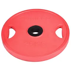 Gymleco Olympisk viktskiva 25 kg H&#229;l: 50 mm | R&#246;d