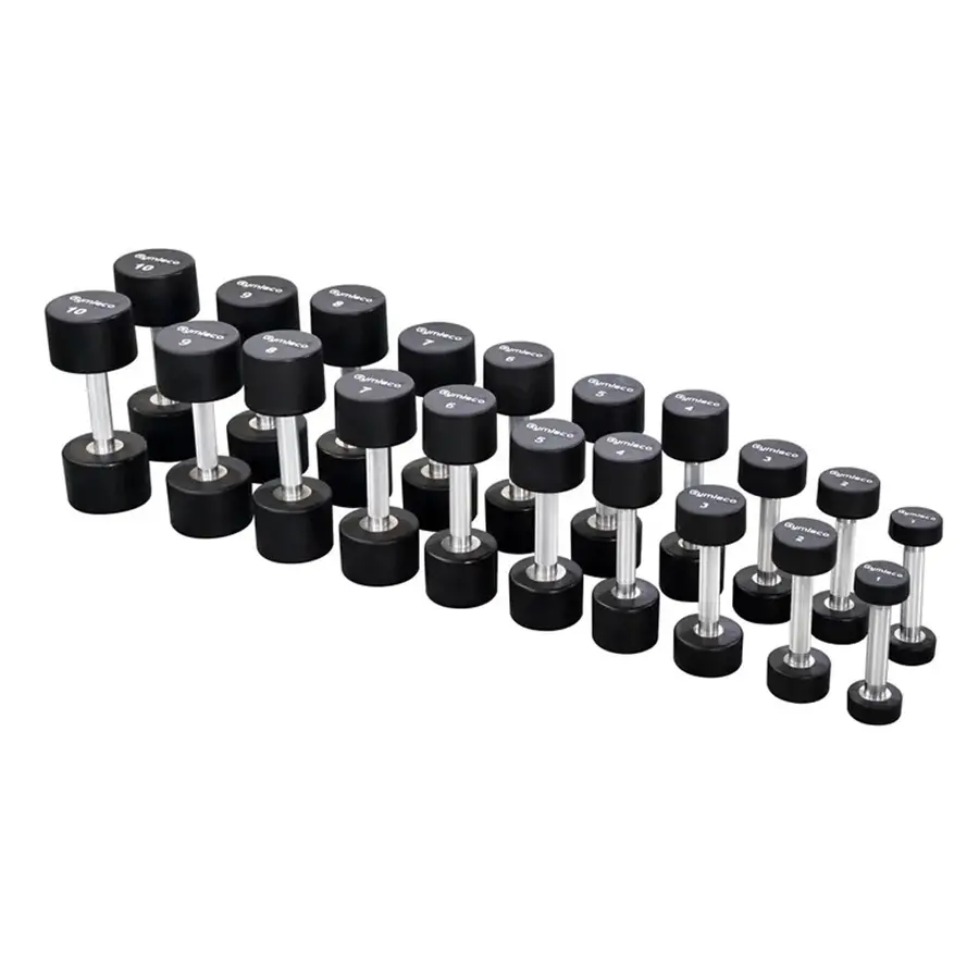 Gymleco Hantel Gummerad 1 kg Ergonomiskt grepp  Slitstarkt gummi 