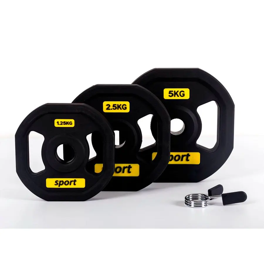 Bodypumpsett Gymtec Viktset 20 kg Viktstång 140 cm | Viktskivor| Fjäderlås 