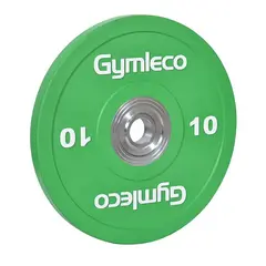 Gymleco Bumperplates Viktskiva 10 kg H&#229;l: 50 mm | Gr&#246;n