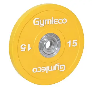 Gymleco Bumperplates Viktskiva 15 kg H&#229;l: 50 mm | Gul