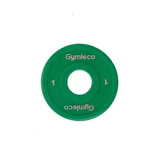 Gymleco Bumper Plates - viktskiva H&#229;l: 50mm | Gr&#246;n | 1 kg