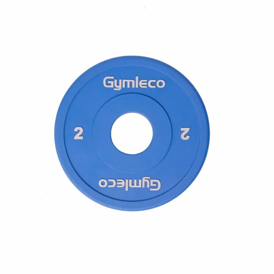 Gymleco Bumper Plates - viktskiva Hål: 50mm | Blå | 2 kg 