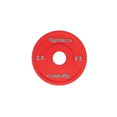Gymleco Bumper Plates - viktskiva H&#229;l: 50mm | R&#246;d | 2,5 kg