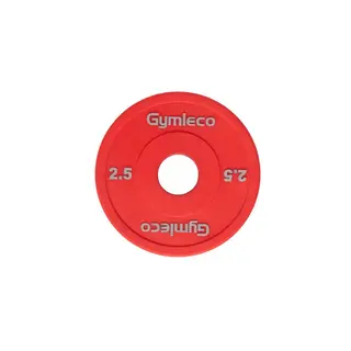 Gymleco Bumper Plates - viktskiva H&#229;l: 50mm | R&#246;d | 2,5 kg