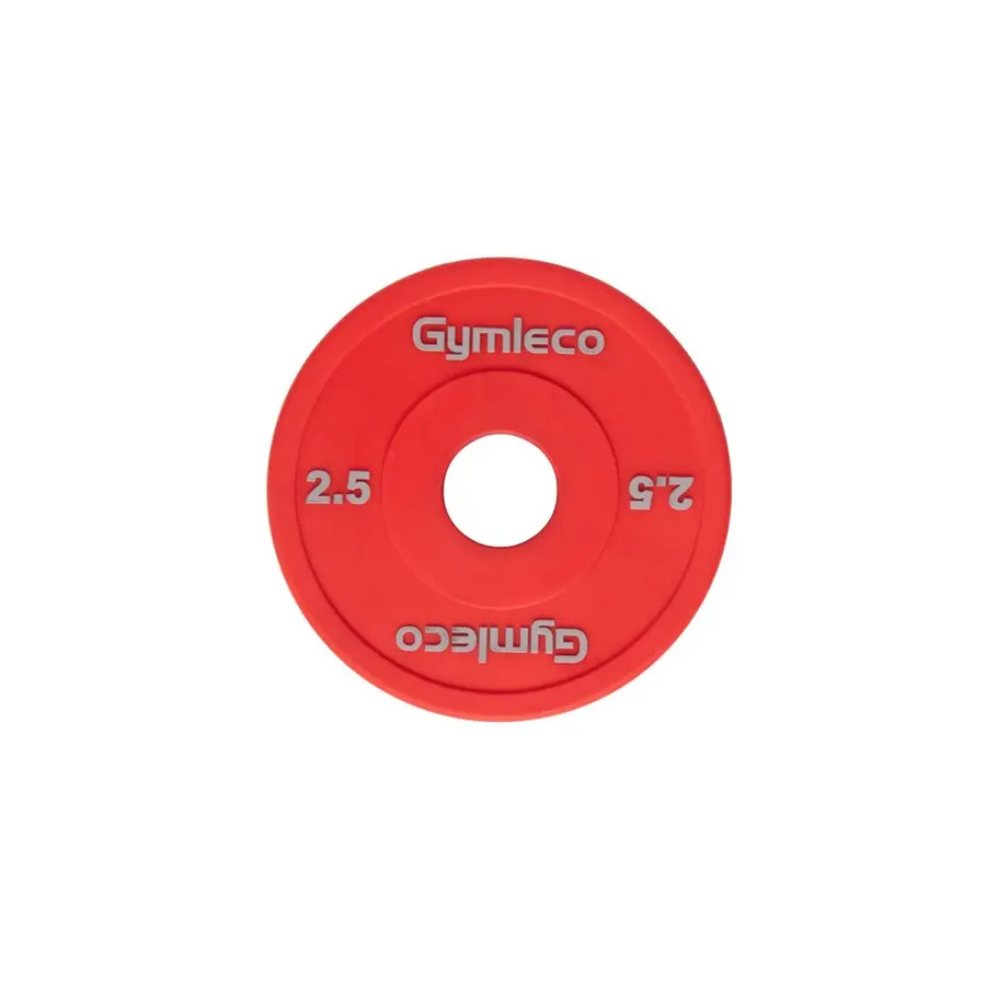 Gymleco Bumper Plates - viktskiva Hål: 50mm | Röd | 2,5 kg 