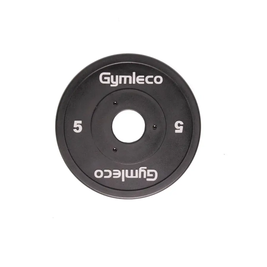 Gymleco Bumper Plates - viktskiva Hål: 50mm | Svart| 5 kg 