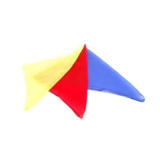 Jongleringsdukar 60x60 cm 3 st | Röd/Blå/Gul