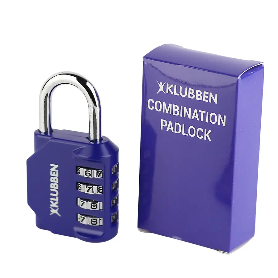 Hänglås Klubben med kod Blå kodlås – 4-siffrig kombination 