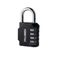Hänglås Klubben med kod Svart kodlås – 4-siffrig kombination