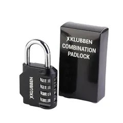 Hänglås Klubben med kod Svart kodlås – 4-siffrig kombination