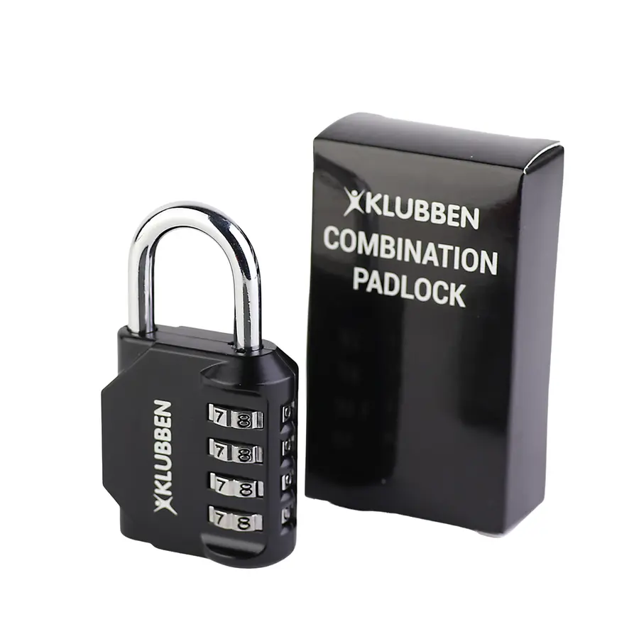 Hänglås Klubben med kod Svart kodlås – 4-siffrig kombination 