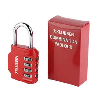 Hänglås Klubben med kod Röd kodlås – 4-siffrig kombination