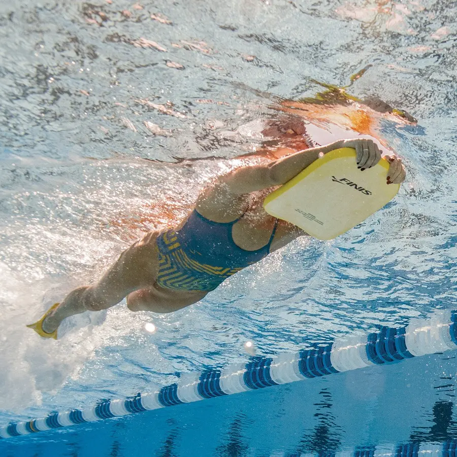 FINIS kickboard/benplatta Sr Gul - seniorstorlek 