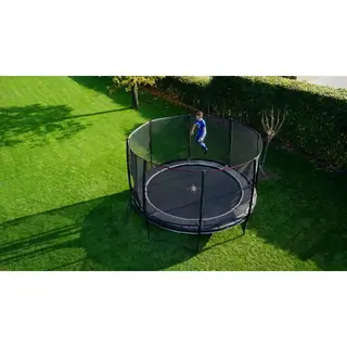 EXIT PeakPro studsmatta svart Diameter 366 cm | Med s&#228;kerhetsn&#228;t