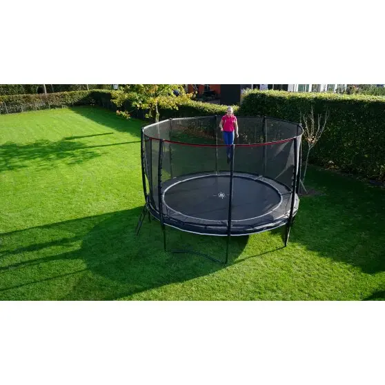 EXIT PeakPro studsmatta svart Diameter 366 cm | Med säkerhetsnät 