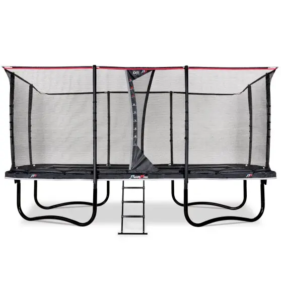 EXIT PeakPro trampoline cm svart 305 x 518 cm | Med säkerhetsnät 