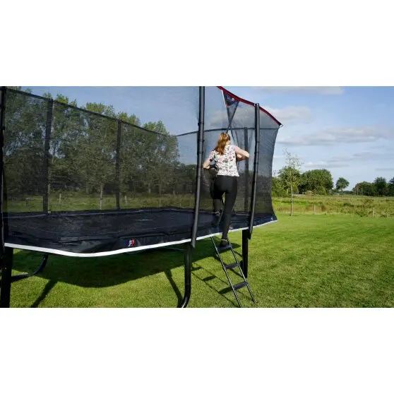 EXIT PeakPro trampoline cm svart 305 x 518 cm | Med säkerhetsnät 