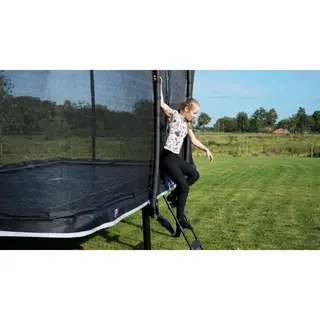 EXIT PeakPro trampoline cm svart 305 x 518 cm | Med s&#228;kerhetsn&#228;t