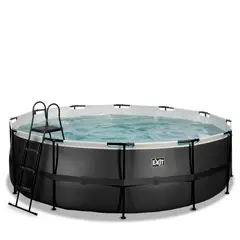EXIT pool Black Leather 450 cm Med Filterpump – Grå
