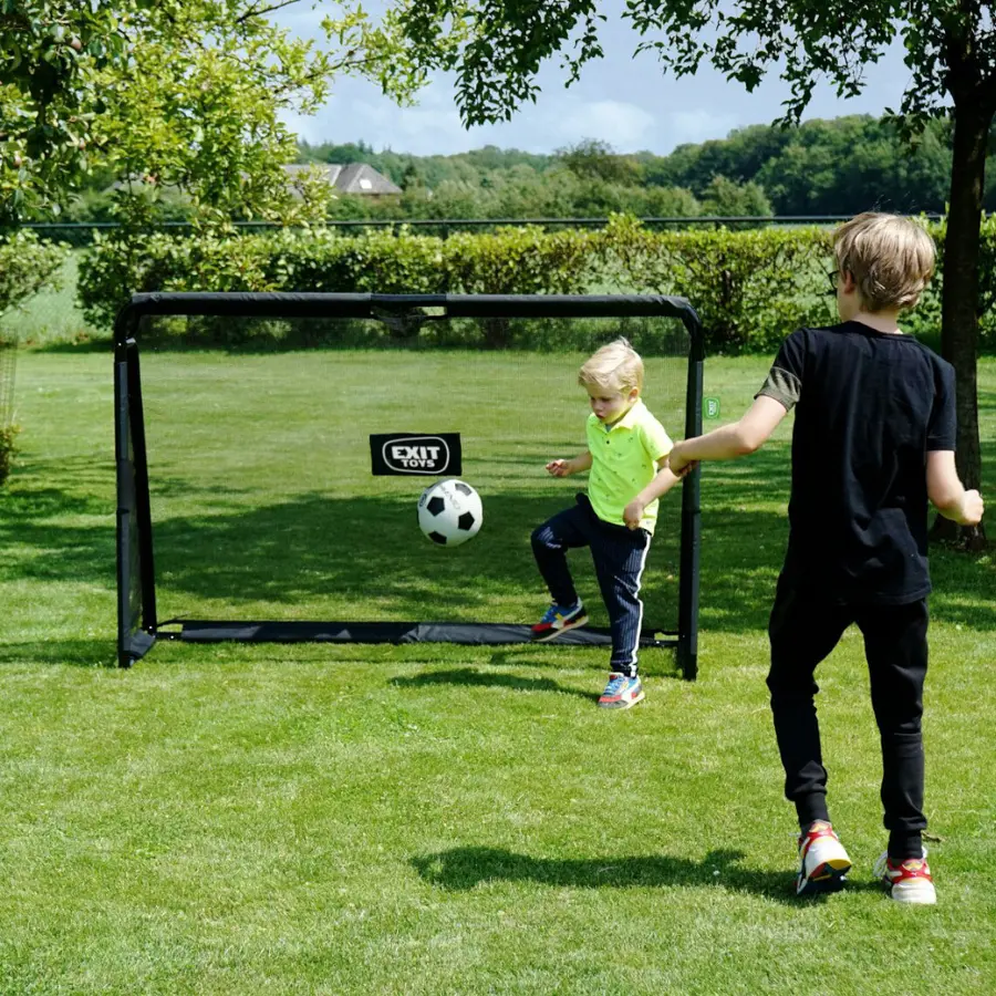 Fotbollsmål i stål EXIT Maestro 180 x 120cm | Svart | Trädgårdsmål 