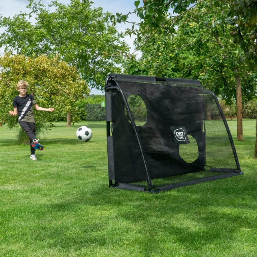 Fotbollsmål i stål EXIT Maestro 180 x 120cm | Svart | Trädgårdsmål 