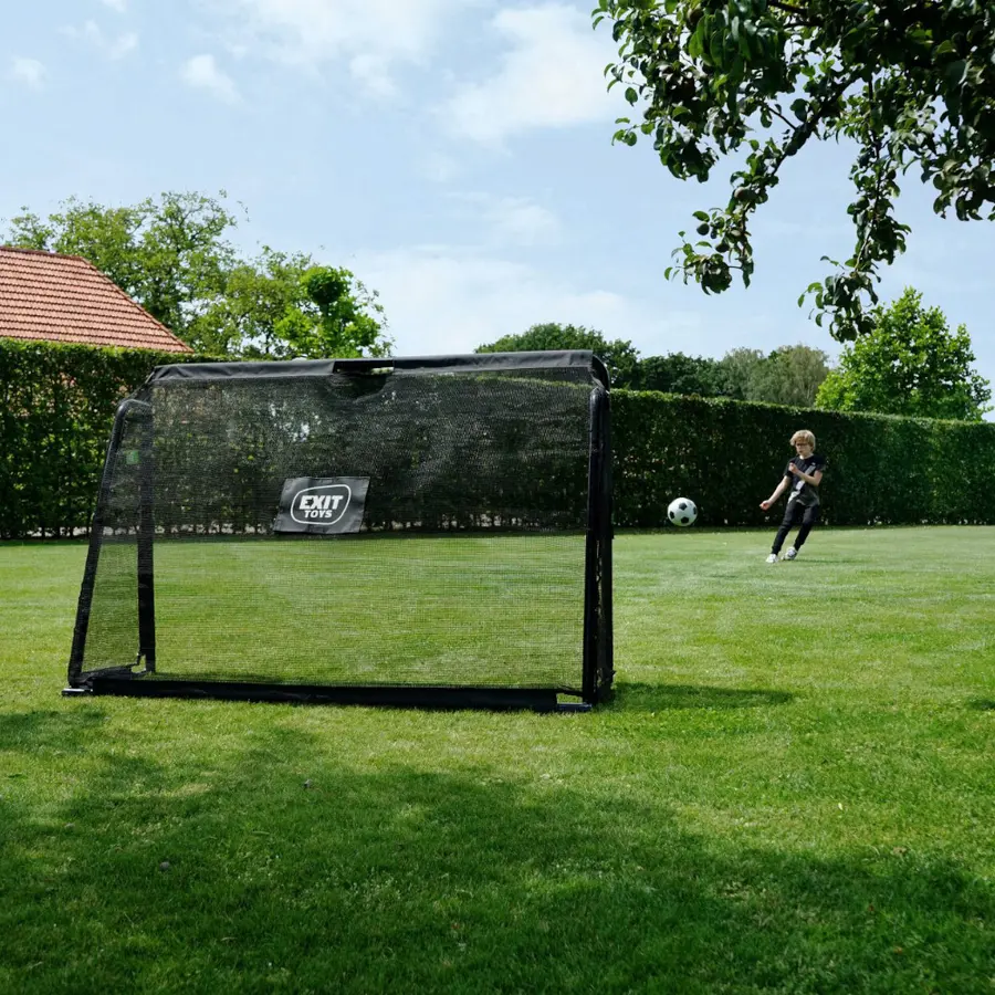 Fotbollsmål i stål EXIT Maestro 180 x 120cm | Svart | Trädgårdsmål 